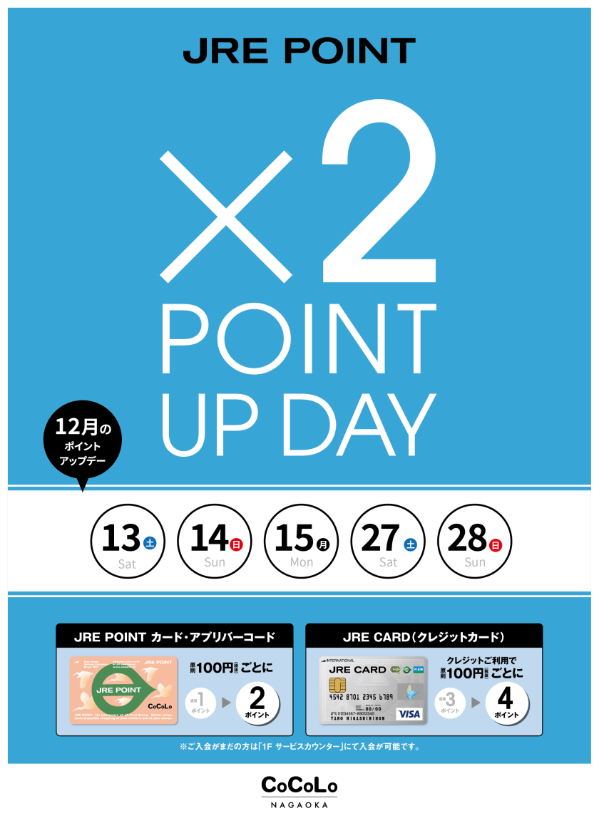 12月のポイントアップデー×2