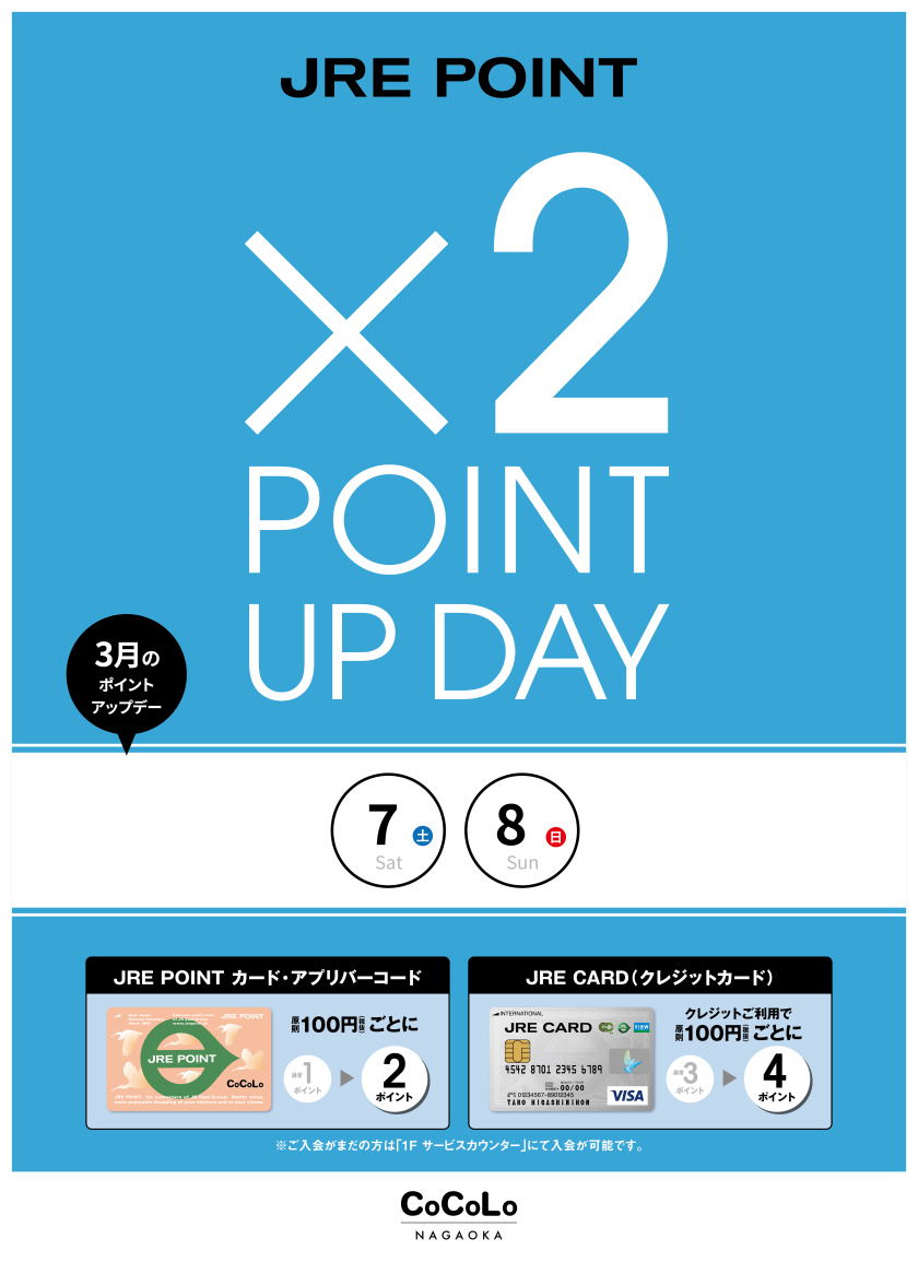 3月のポイントアップデー×２